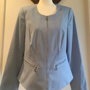 NWT  CALVIN KLEIN BLUE TAILORED LINED JACKET  SIZE